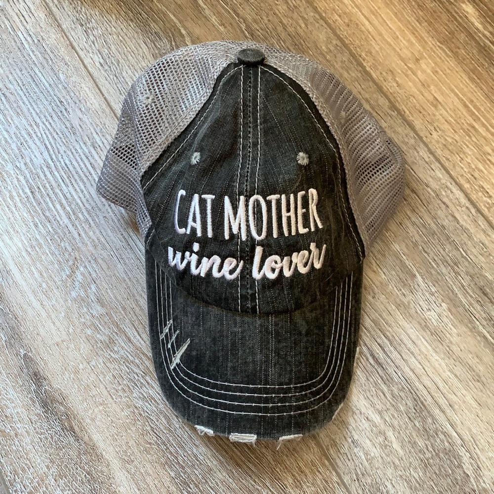 Cat Mother Wine Lover Hat